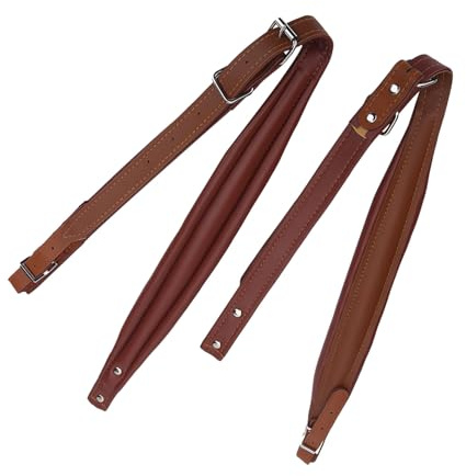 Tomedny Cinghie per fisarmonica, Cinghie per fisarmonica regolabili in pelle PU Tracolle multicolori 16-120 Cinture per bassi per accessori per strumenti musicali (Caffè)