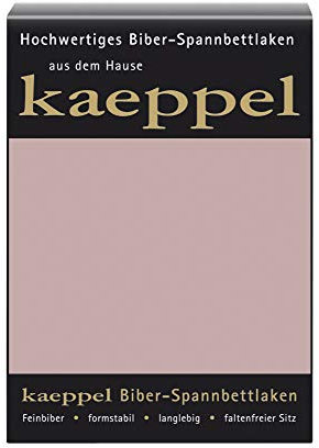 Kaeppel Biber Bettlaken Betttuch 180-200x200 cm Spannbettlaken 14 Farben Uni Öko, Farbe:Rosé