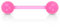 viva-adorno Barbell Piercing Stab Zungenpiercing Kunststoff Acryl Kugeln flexibel Brustpiercing Z312, Pink