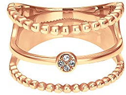 Heideman Ring Damen Unda Edelstahl mit Zirkonia silber gold | Für Frauen zum Kombinieren und Stapeln - hautfreundlich, nickelfrei, schöne Geschenkidee zum Geburtstag oder Jahrestag.