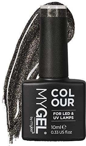 Mylee Gel Nail Polish 10ml [Rock hard] UV/LED Soak-Off Nail Art Manicure Pedicure for Professional, Salon & Home Use [Fine Glitters Range] - Long Lasting & Easy to Apply
