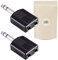 Adaptout X2 Doubleur Gros Jack 6,35mm Adaptateur Audio 2 Fiche Femelle vers 1 Prise Jack Male Stereo Diviseur Separateur Duplicateur de Signal Marque FRANÇAISE