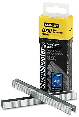 Stanley Tra706t Sharpshooter Heavy-Duty Tacker Staples, 3/8-Inch Leg Length, 1000/Box
