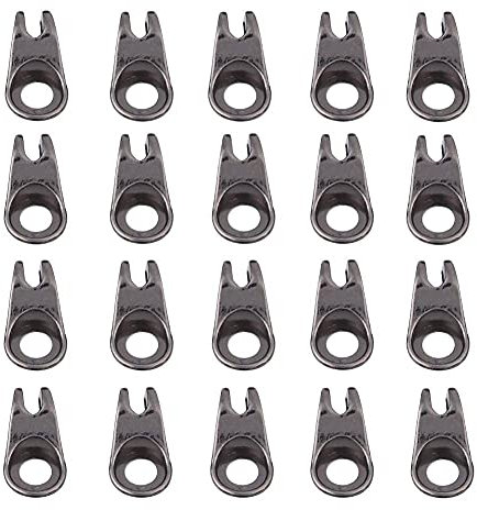 20 Stücke Schnürsenkel Haken Boot Spitze Haken Armaturen mit Nieten für Camp Hike Klettern Reparatur Schuhe Schnallen Haken Zubehör(5 * 4 * 2cm-Bronze)