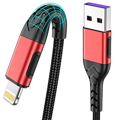 iPhone Lightning Cable 6-Foot 3-Pack (10ft, Red)