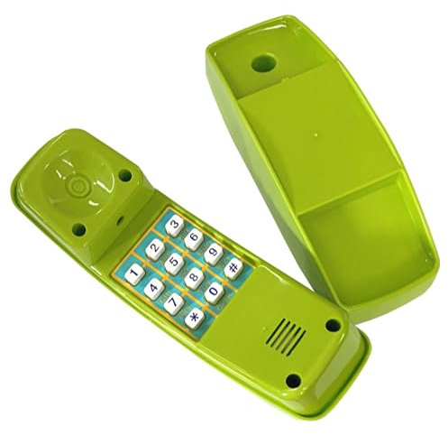 Loggyland Telefon Spieltelefon Kindertelefon Telefonattrappe, grün, 21 x 7 x 10cm, für Spielturm Spielhaus