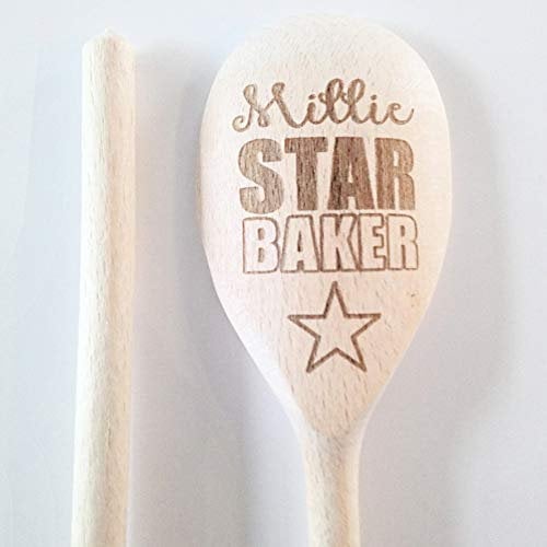 Personalised Star Baker Wooden Baking Spoon