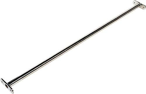 Reckstange 125 cm aus Edelstahl V2A Turnstange Set inkl. Schrauben + Kappen schwarz von Gartenwelt Riegelsberger