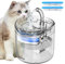 HAPUP Automatique 1,8L Fontaines à Eau pour Chats Chiot Animaux avec 2 Modes d'eau Intelligents 2 Filtre Charbon 1 Pompe USB Silencieuse