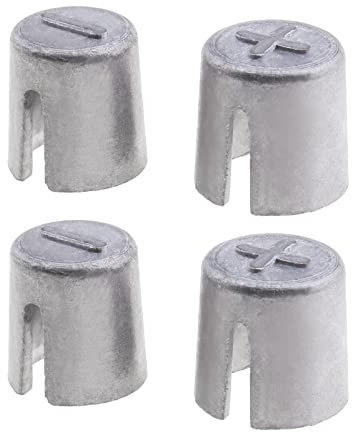ECSiNG 2 Paia Di Adattatori Per Terminali Di Conversione Della Batteria Manicotti Cappucci Di Spessore Per Montanti Superiori Della Batteria Adattatori Per Montanti Positivi Negativi Barche Camper