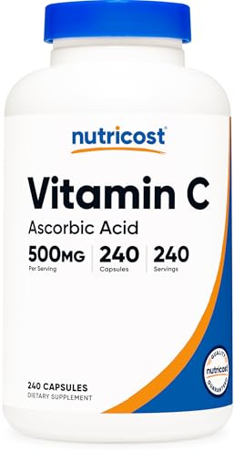 Nutricost Vitamin C 500mg, 240 Capsules, Vegetarian, Gluten Free & Non-GMO