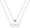 Infinity Kette Damen 925 Sterling Silber, Herz Anhänger Layered Halskette Kristall Unendlichkeit Ketten, Geburtstag Valentinstag Weihnachten Muttertag Schmuck Geschenke für Frauen Freundin Frau Mama