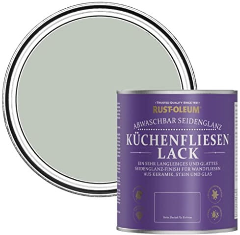Rust-Oleum Green water resistant Kitchen Tile Paint in Satin Finish - Chalk Green 750ml