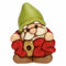 THUN - Gnomo Oliver Buon Anno 2024 in Ceramica Decorata a Mano, Addobbo Natalizio, Idea Regalo, 6x4.5x8 cm h