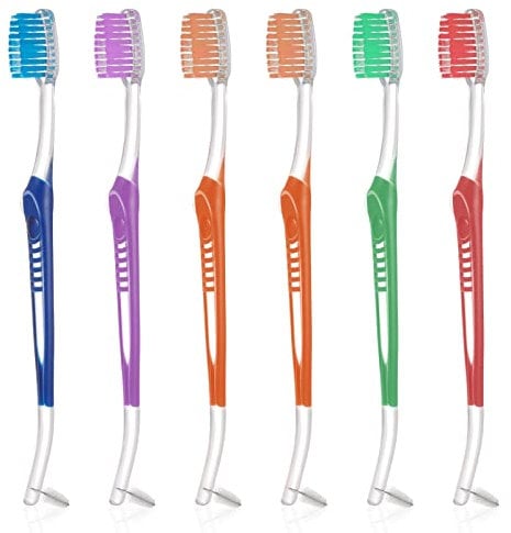Firtink 6 Stück Kieferorthopädische Zahnbürste, Doppelendige V-Trimm Tuft Zahnbürste Interdental Zahnbürste für Zahnspangen und Zahndetailreinigung