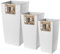KADAX Set di 3 vasi alti per piante, Bianco, H 46,5/57,5/68 cm – vaso moderno per esterni, vaso per piante da interno e terrazzo