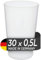 LogiPack GeRo 30 Mehrwegbecher 500ml Made in Germany | Wiederverwendbar | transparent aus PP (Trinkbecher 0,5l)