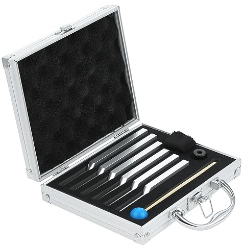 6 Solfeggio Tuning Fork Set for Healing - 396Hz-852Hz Aluminum Alloy Chakra Tuning Forks for Sound & Meditation, Musical Instrument, with Hammer, Rubber Base & Aluminum Box