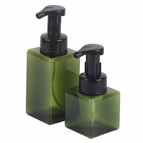 Distributeur de Savon Moussant, Bouteille à Pompe de 250ml + 450ml, Bouteille de Liquide Rechargeable, Pompe Réutilisable, pour Le Lavage des Mains, la Douche