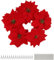 Cotepi 16 Stück 22CM Weihnachtsstern künstlich,Weihnachtsdeko Blumen,Künstliche Weihnachten Blumen mit 16Pcs Vorbauten Und Clips,für Kranz Hochzeit Party Dekoration (Rot)