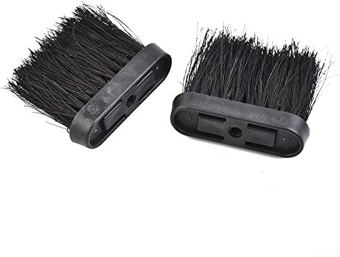 2 Stück Kaminbürsten-Ersatzkopf, Herdbürste, länglicher Ersatzkopf, Nachfüllkopf, für Kamin, Feuerstelle, Holzofen, Kaminreinigung (S: 9,8 x 3,2 x 1,5 cm)