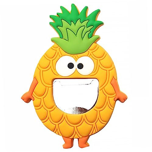 LIFKICH 1pc Magnetic Fruit Refrigerator Food Fridge Magnets Tropical Refrigerator Hawaii Refrigerator Novelty Beer Bottle Opener Yellow