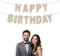 Gold Glitter Happy Birthday Banner Birthday Sign Assembled Reusable Party Decorations Birthday Garland Wall Door Banner Flag Birthday Decor Backdrop for Kids Adults Birthday Party