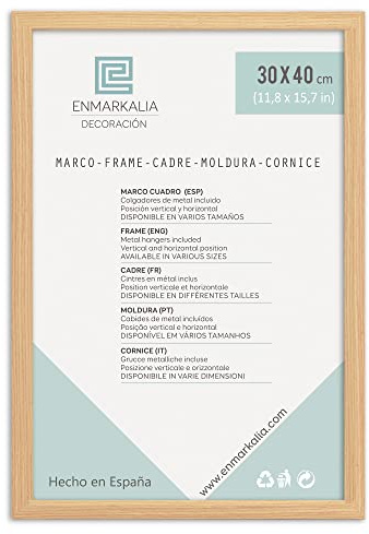 Enmarkalia Marco 30x40 cm - color Madera (moldura de 30x15 mm) X1 Ud.