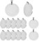 DELORIGIN 20 piezas de plata troqueladas redondas de metal colgante de acero inoxidable grabado en bruto de 25 mm colgante circular para collar collar de mascotas ID placas de nombre fabricación de
