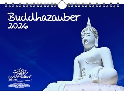 Buddhazauber DIN A4 Kalender für 2026 Zen Buddha Buddhismus Feng Shui - Seelenzauber
