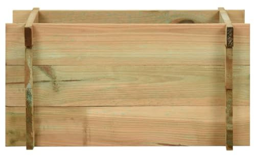 Kangmusi 43347 - Macetero alto de madera de pino impregnada (40 cm)