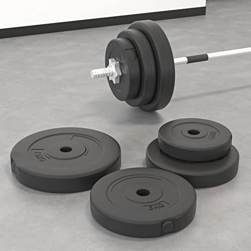 Xichuzi Hantelscheiben 6 STK. 30 kg Zement, Gewichte Hantel, Gewichtsscheiben, Trainingsgewichte, Hantelgewichte, Fitness Gewichte