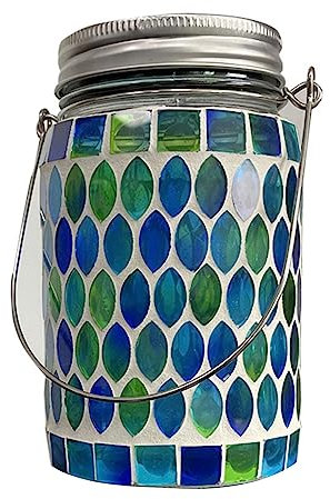 Vynetra Lampe solaire de jardin en forme de mosaïque, lampe d'herbe enterrée pour jardin, cour, rue, décorations