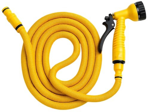 Tubo Acqua da Giardino Estensibile 15 Metri con Pistola Acqua a 7 Modalità di Getto