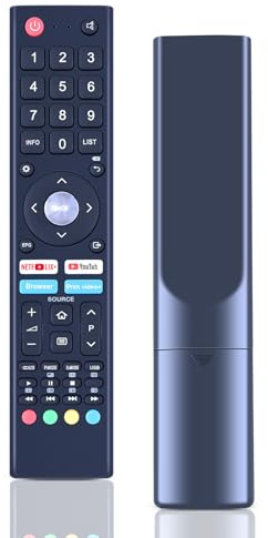 CLVIZCXOM Mando a distancia de repuesto para TV compatible con OK. ODL24771HN-TAB, compatible con el mando a distancia Changhong Chiq U43H7A U55H7S con Netflix YouTube 4 botones, no requiere