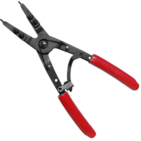 Harewtwy 38700 Pince pour Circlips de Broche 10,9 Pouces Pince pour Circlips Internes et Externes pour L'Installation de Circlips, Rouge