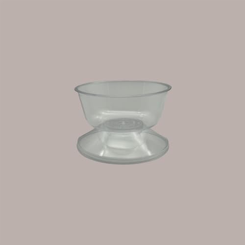 Lucgel Coppa Stefania Plastica Cristallo con Coperchio da 200cc per Gelato Dessert - 50 pezzi -