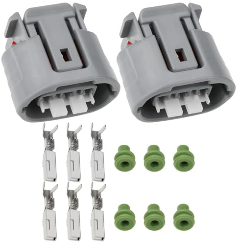 YINETTECH 2 x 3-poliger Lichtmaschinenadapter 16678-65830 90980-11349, kompatibel mit Denso