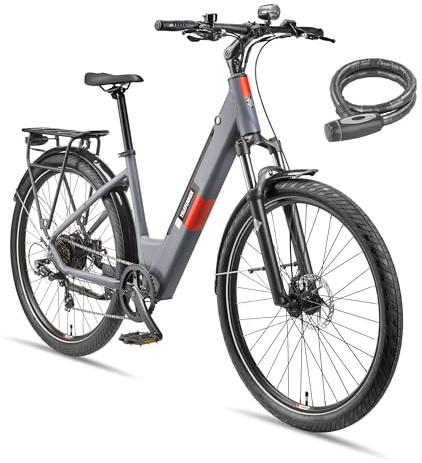 TELEFUNKEN SUV E-Bike 27,5 für Damen & Herren mit 7-Gang Kettenschaltung | 468 Wh Li-Ion-Akku | Pedelec mit Heckmotor | Elektrofahrrad mit Scheibenbremsen | StVZO-konform | mit Fahrradschloss