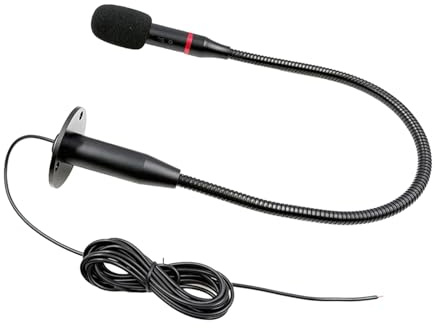 NVOQILIN Microfono regolabile con alta sensibilità e struttura in metallo per conferenze in streaming podcasting