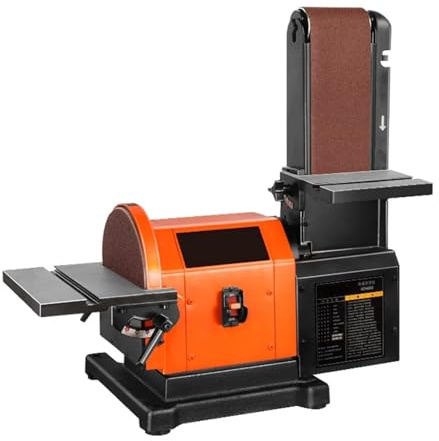 Abrasive Disc Sanding Belt Machine 900w High Power Desktop Woodworking Grinding Wheel Polishing Powerful Motor, Low Noise