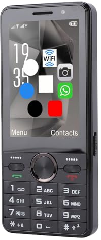 VBESTLIFE Teléfono 4G Desbloqueado, Teléfono Móvil Dual SIM con Bluetooth WiFi, Pantalla Táctil de 3,5 Pulgadas, Android 8.1, Sonido Fuerte, Teclas Grandes, para Estudiantes Mayores (Black)