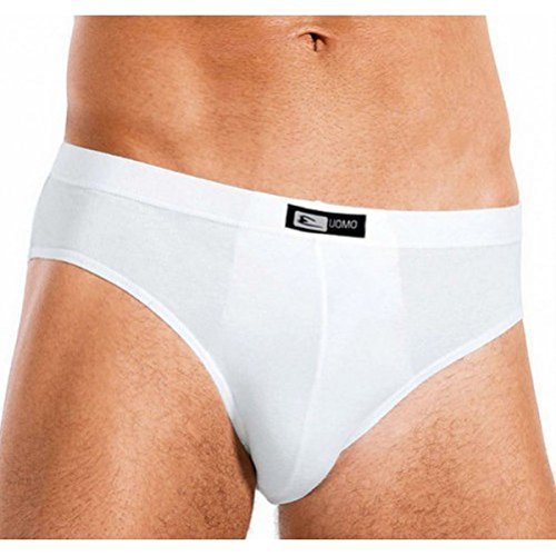 Cotonella Slip Uomo 2396 – Set 3 Bipack (Tot. 6 Slip) in Cotone Bielastico – Confortevoli ed Elasticizzati, Bianco, L