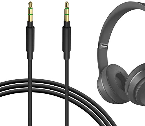 GEEKRIA Audio Cable Compatible with Beats Studio Pro/3/2, Solo 4/3/HD/Pro, Mixr Headphones, 3.5mm to 3.5mm Replacement Stereo Cord (4 ft /1.2 m)