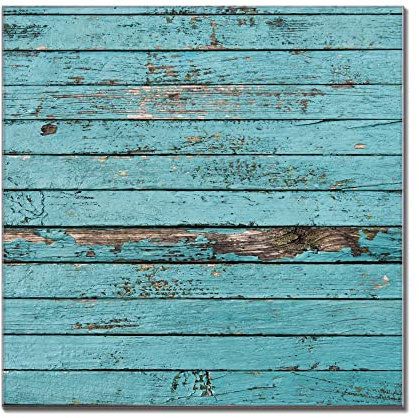 banjado® Glas Magnettafel mit 4 Magneten - Magnetwand 90x60cm mit Motiv Blaue Holzlatten - Memoboard/Pinnwand magnetisch, beschreibbar, perfekt für die Küche - Magnetboard auch als Wandbild/Wandtafel