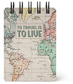 Legami Mini Notebook mit Spirale 220 Seiten, beige (Maps), 7 x 10 cm