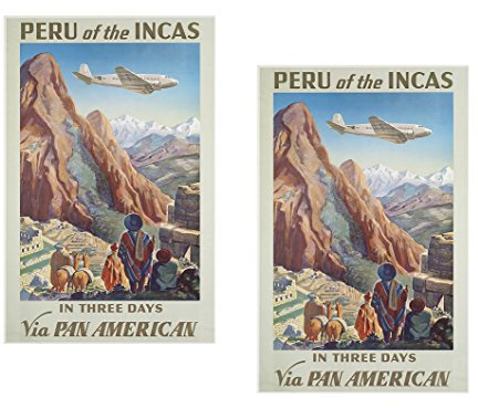 24/7stickers TR029 / 2X Peru Inca Aufkleber ca. 6x8,5cm Travel Koffer Gepäck Work Offroad Adventure Reise Südamerika Expedition 4x4 Allrad Reise