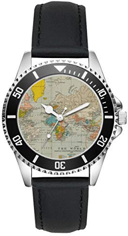 KIESENBERG Weltkarte Geschenk Artikel Idee Fan Uhr L-2635