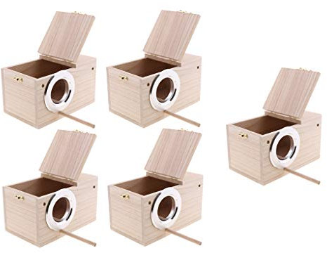 5 Teiliger Hölzerner Sittich Wellensittich Nistkasten Vogelhaus Barsch Zucht Volierenkäfig S.