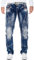 Cipo & Baxx Herren Jeans Hose CD563-bans Blau W42/L34